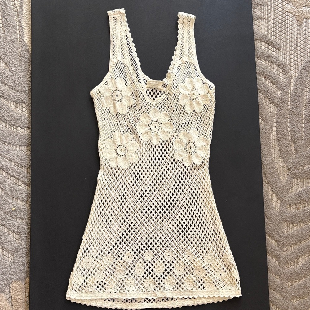 Free People net, crochet tank top -XS